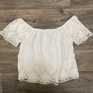 American eagle white off the shoulder top